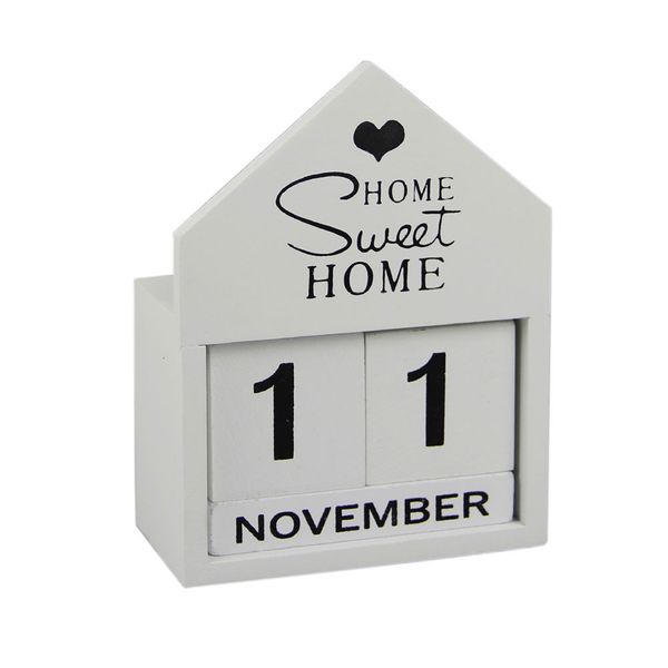 

house shaped vintage wooden gift diy supplies home decoration calendar perpetual