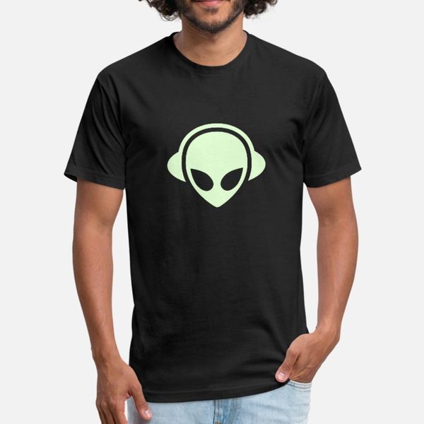 

alien headphones glow in the dark t shirt men printed tee shirt o neck homme fit comical summer formal shirt