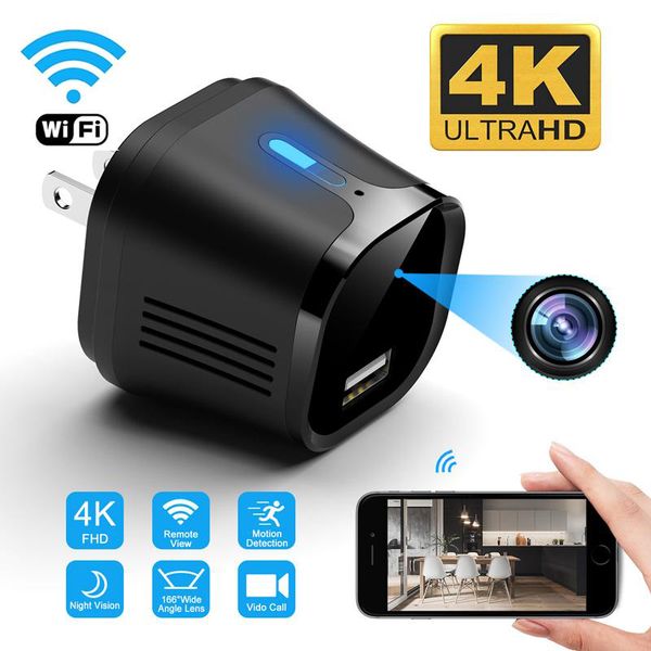 

new 66 degree 4k fhd mini wifi plug ip camera usb charger ipcam night vision security recorder monitor motion detection remote view