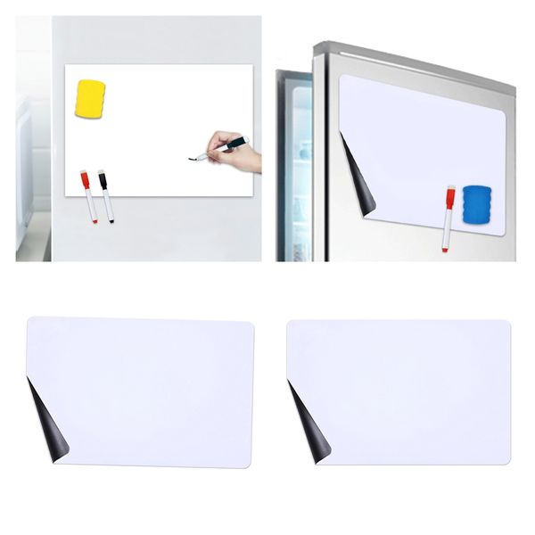 

2x dry erase board wall sticker adhesive for fridge 30x42cm right