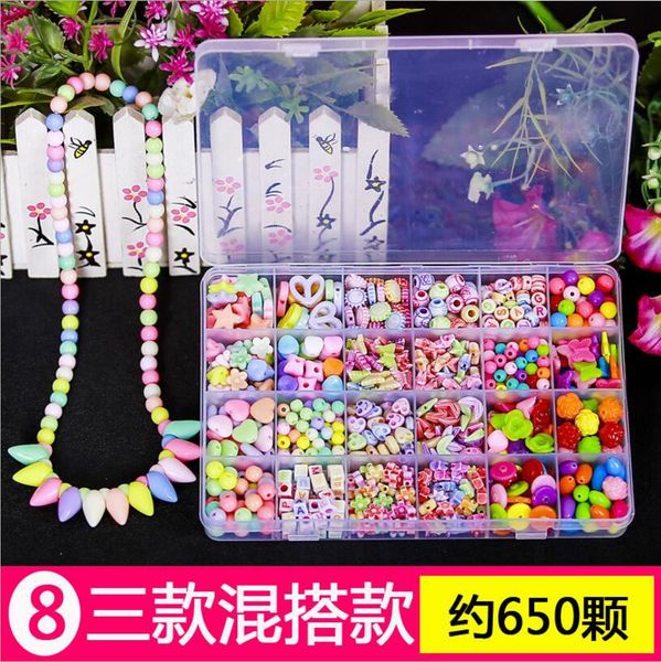 

24 boxes children beaded toy diy handmade jewelry puzzle making gift bracelet necklace threading material bag