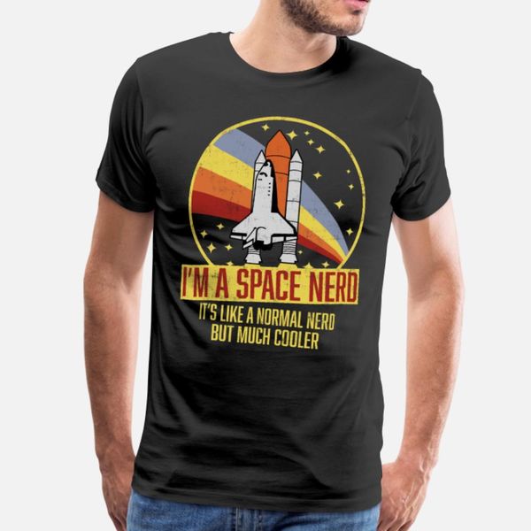 

retro historic funny space shuttle science nerd t shirt men printed short sleeve s-xxxl costume cute funny casual summer slim shirt