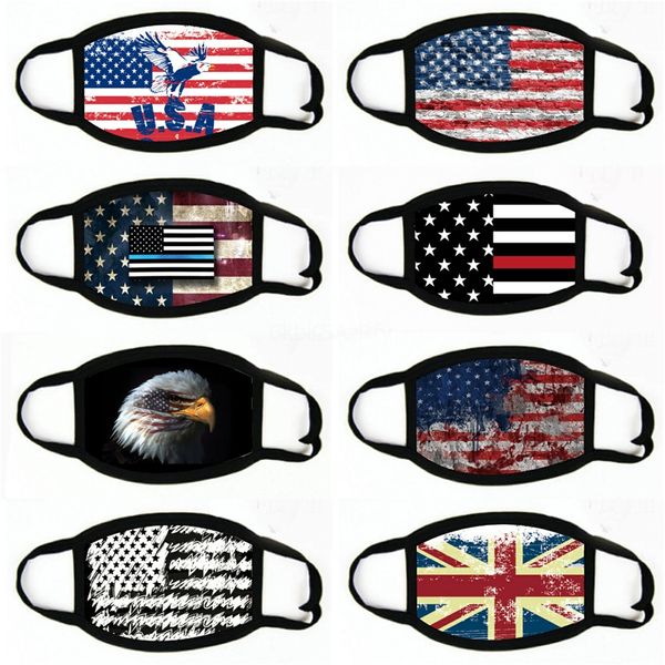 

34style mask 2020 american election printed face masks us flag washableanti dust face masks hha1460#856, Black