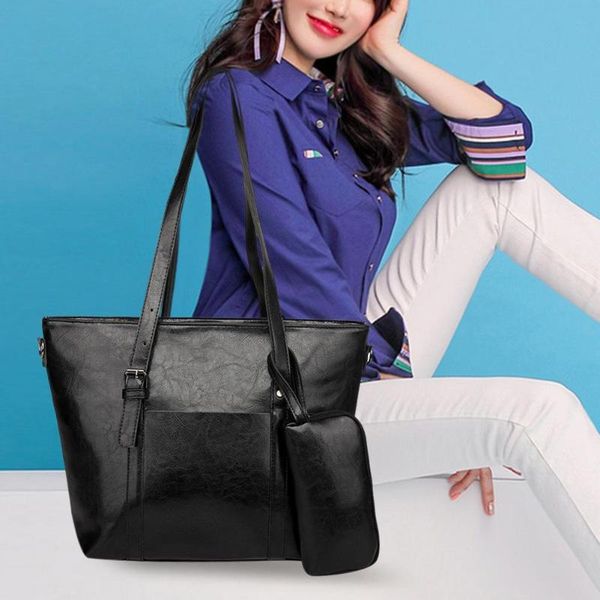 

2pcs / набор плечо женщин totes сумка хозяйственной сумка сцепление кошелек сумка wormen сумка женщина top-ручка сумка конструктора bolsas