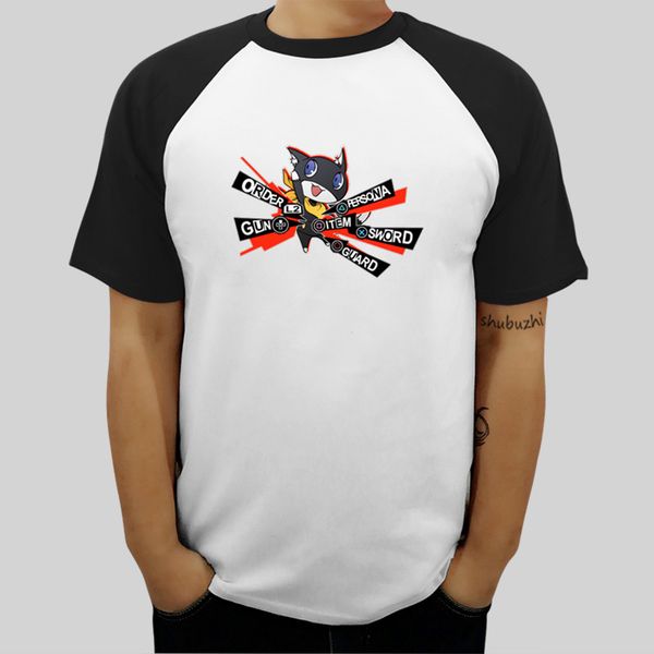 

игра persona 5 тис 100% хлопок мальчик милый mona t-shirt повседневная top реглан рукав тенниска новый летний бренд топ тройники