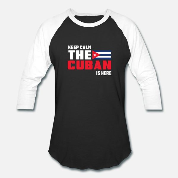 

keep calm the cuban is here t shirt men custom tee shirt plus size 3xl letters gift funny casual spring vintage shirt
