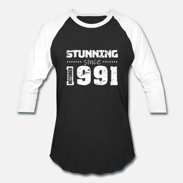

stunning since october 1991 t shirt men personalized cotton crew neck unique cute humor spring cool shirt