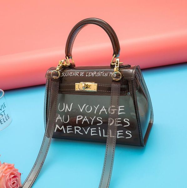 

women's bag new fashion handbag transparent shoulder messenger bag casual versatile women's bag