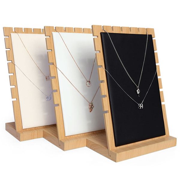 

creative wooden bracelet necklaces pendant jewelry organizer display holder stand showing rack jewellery holder shelf showcase, Silver