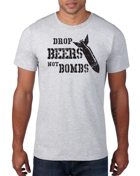 

2019 new summer men t-shirt drop beers not bombs party foul spilled drinks men's & women's t-shirt cotton t-shirt design
