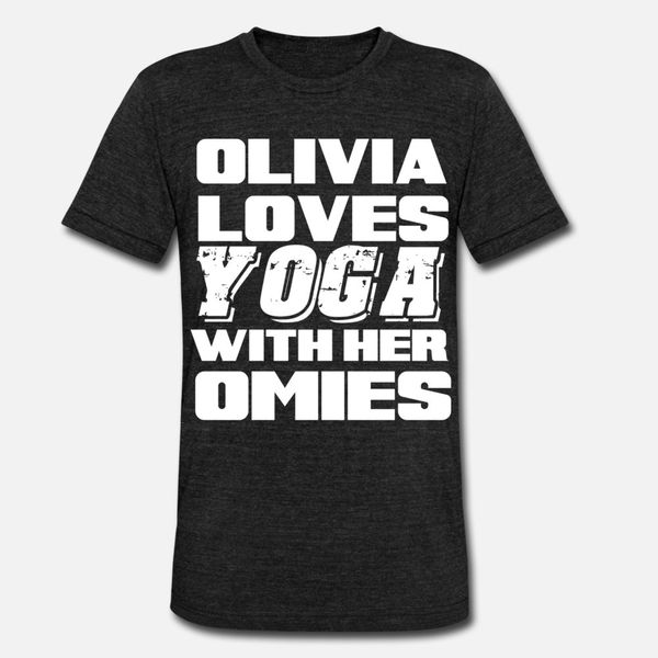 

olivia loves yoga with her omies t shirt men famous cotton size s-3xl family famous breathable summer trend shirt