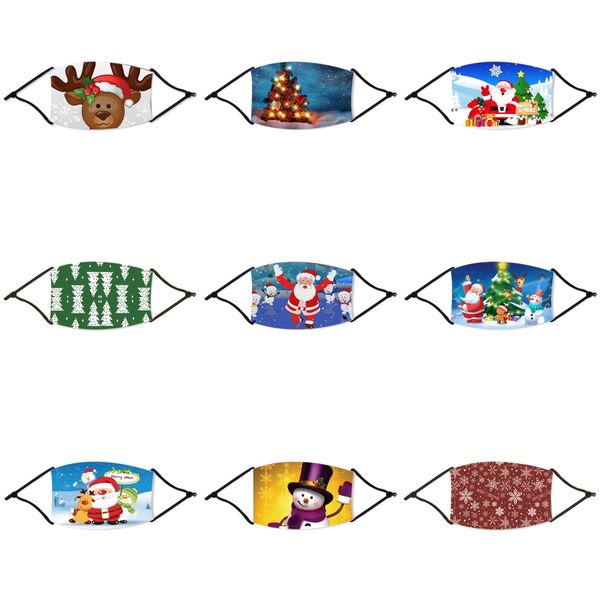

in stock children's sponge christmas masks washable reusable sponge christmas masks tool christmas mask anti-haze anti-pm2.5 chri#1603, Black