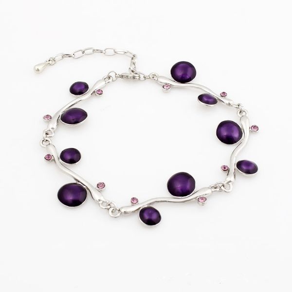 

new fashion round enamel bracelets alloy vintage chain bracelet fashion jewelry wholesale s114, Golden;silver