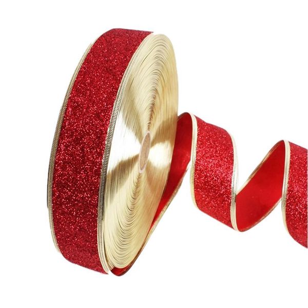 

christmas ribbons glitter ribbon holiday decor xmas gift wrapping ribbon festival supplies