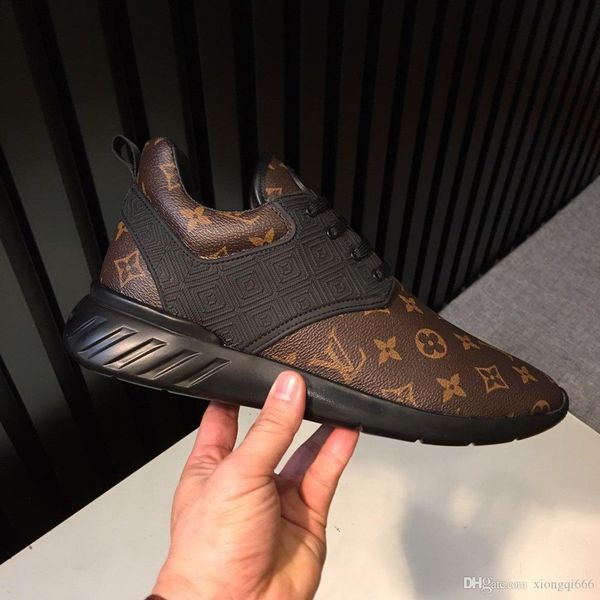 

2020 men's fashion leather, casual sports shoes, comfortable and versatile men's shoes, a, Red;white