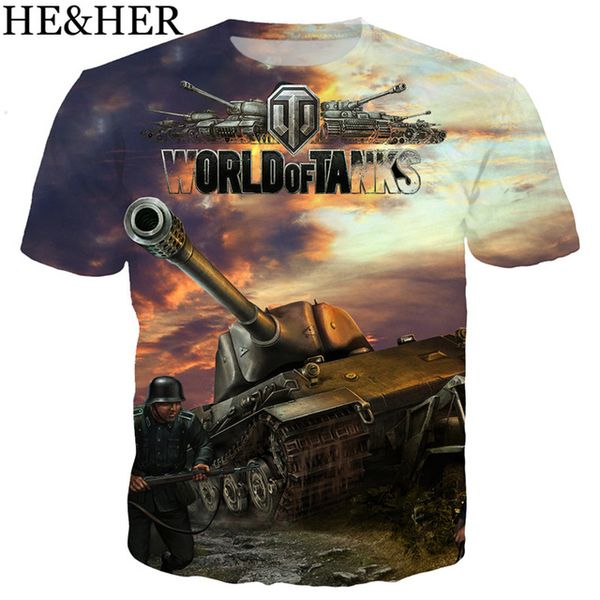 

new popular game world of tanks cartoon 3d print shirts horror horror oversized men clothing