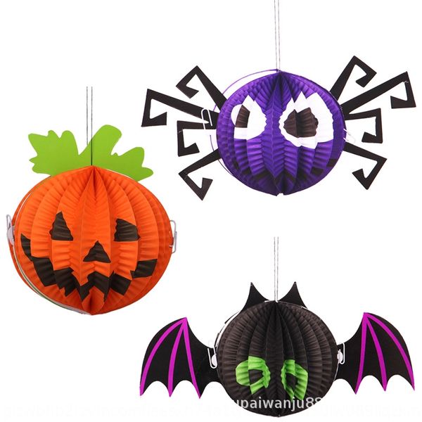 

halloween paper spider bat ghost lantern shape cos party haunted house decoration pendant prop pendant props bt5bm