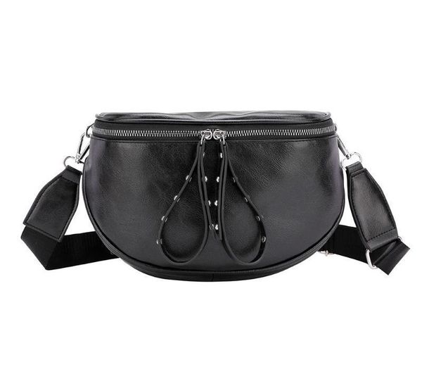 

fashion crossbody bags for women 2019 black silver shoulder bag soft pu leather messenger bag ladies small chest bags sac a mainok