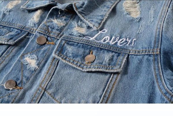 

fashion-wholesale new motorcycle letter printing denim jacket high designer famous bomber denim slim windbreaker jacket mens jean clothing, Black;brown