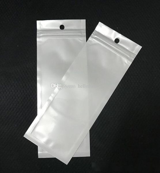 

2.4*6.4 inch white/clear reclosable valve zipper plastic retail packaging bags zipper storage bag package w/ hang hole