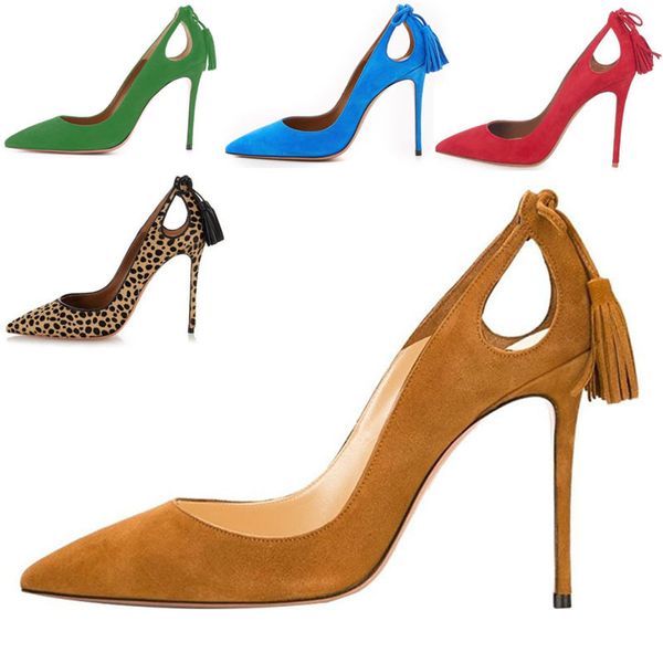 

summer 12cm high heels women pumps pointed toe elegant suede shallow shoes women fashion party zapatos de mujer 2020, Black