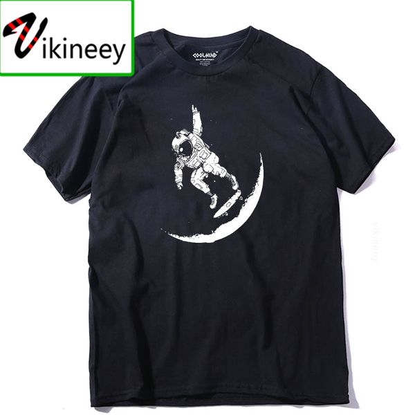 

play on the moon print t shirt 100% cotton o-neck short sleeve designs men t-shirt casual summer loose camisas t shirt