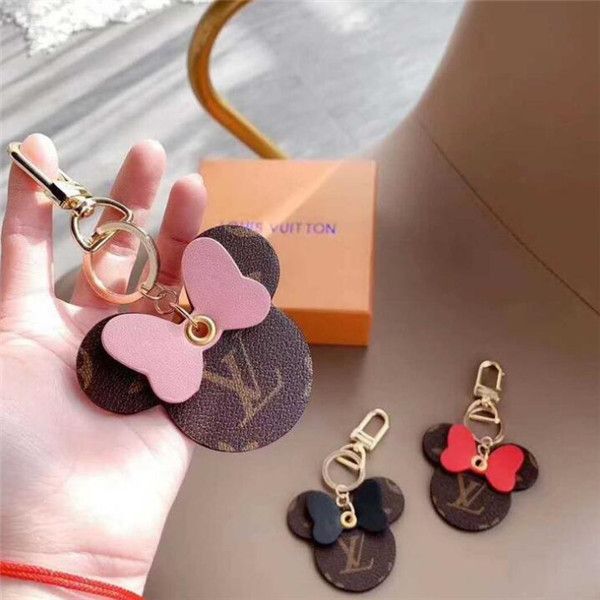 

rat year designer fashion keychain purse pendant bags cars chains key rings for women gifts women mouse leather keychains with box, Silver