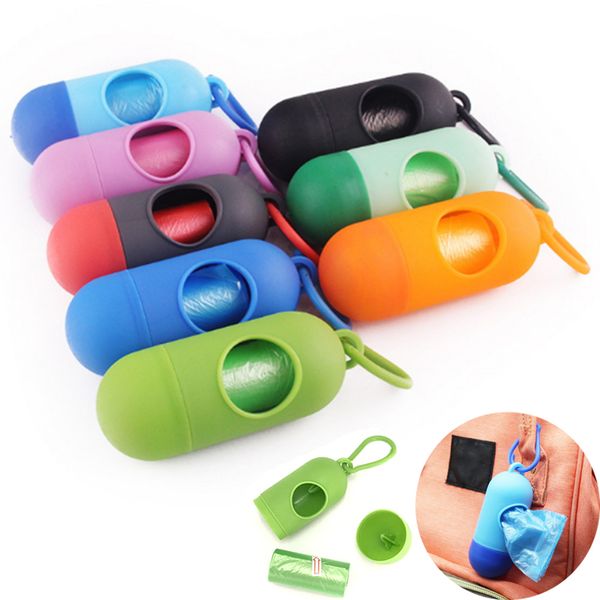 

dog poop bag dispenser waste garbage case carrier holder pets trash cleaning disposable bags outdoor puppy supplies refuse bags