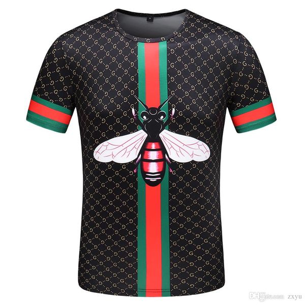 

20ss luxury summer crew neck t shirt fashion tiger bees snake print mens designer t shirt short sleeves men women casual tees, Black;brown