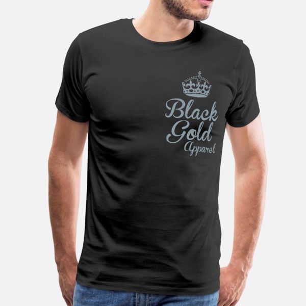 

black gold apparel crown logo t shirt men anti-wrinkle tee shirt s-xxxl letters anti-wrinkle basic summer style cool