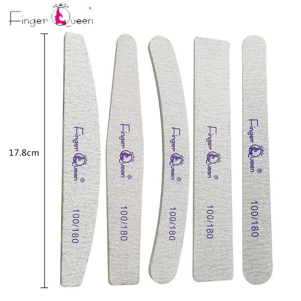 

nail files fingerqueen 5 types file wooden buffer sandpaper gel polish strong thick grey sanding manicure tools fcr002