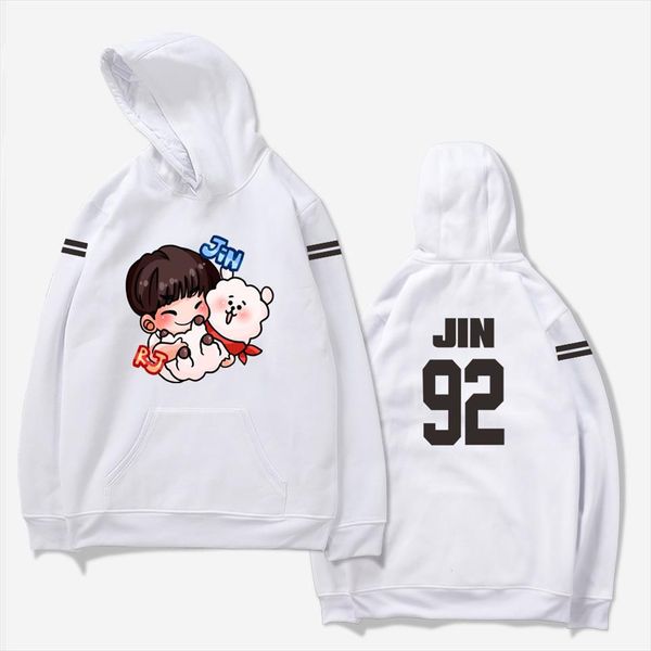 

hoodies women bangtan boys kpop idol hoodies sweatshirts autumn streetwear fans hoodies cap casual clothes plus size, Black