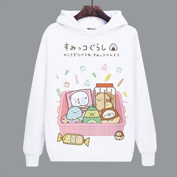 

women hoodie for game sumikko gurashi bear penguin cat cute girls coat hoodies sweatshirts costumes, Black