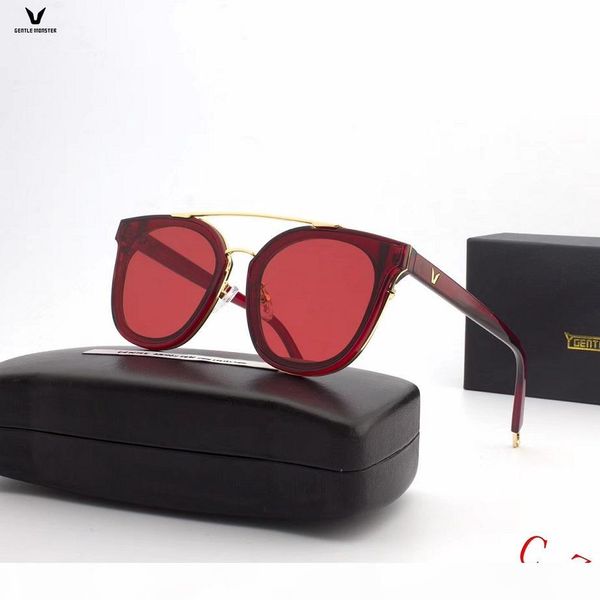 

gentle sunglasses square frame gm polarized driving sunglasses vintage men women with original packaging oculos de sol, White;black