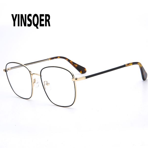

fashion sunglasses frames yinsqer 2021 korean light women's glasses prescription men myopia eyewear ladies transparent optical eyeglass, Black