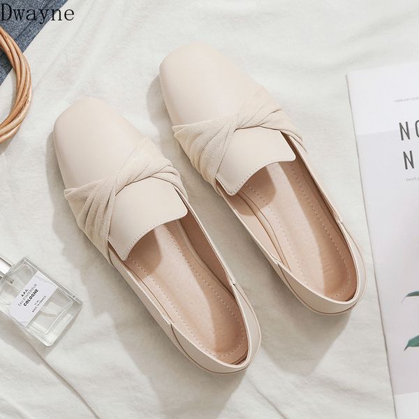 

2020 spring and autumn new korean version of the wild square head evening shoes flat bottom fairy shoes peas women's, Black