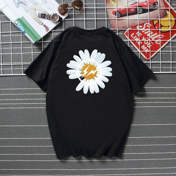 

2020 новая японская футболка хризантема стиль мужчины женщины летом о шеи 100% хлопка с коротким рукавом футболка хип-хоп