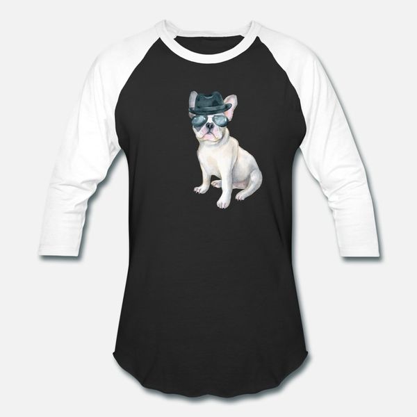 

frenchie french bulldog gangster hat aviators t shirt men design short sleeve s-xxxl male interesting basic spring standard shirt