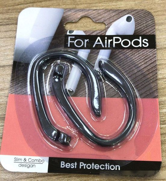 

protective silicone earhook holder hooks for apple airpods wireless earphone anti-lost ear hook with retail package 4 colors