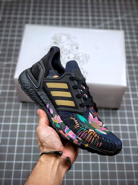 

2020 official new men's woven gauze style sneakers with black lines and primeknit 360 technology design casual shoes outdoor shoes