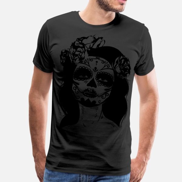 

day of the dead t shirt men fit tee shirt o neck clothes fit basic spring autumn standard shirt