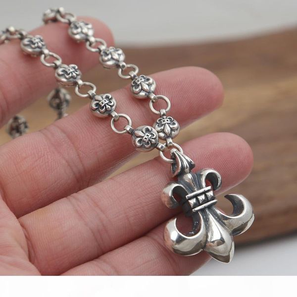 

brand new 925 thai sterling silver jewelry vintage style antique silver hand-made designer a beautiful anchor pendant necklace