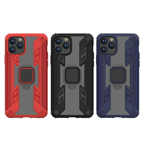 

heavy duty shockproof dual layer armor phone case ring holder cover for iphone 11 pro max 6 7 8 samsung note10 s10