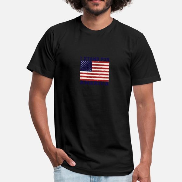 

i stand for america flag t shirt men customize 100% cotton s-xxxl vintage gift building summer formal shirt