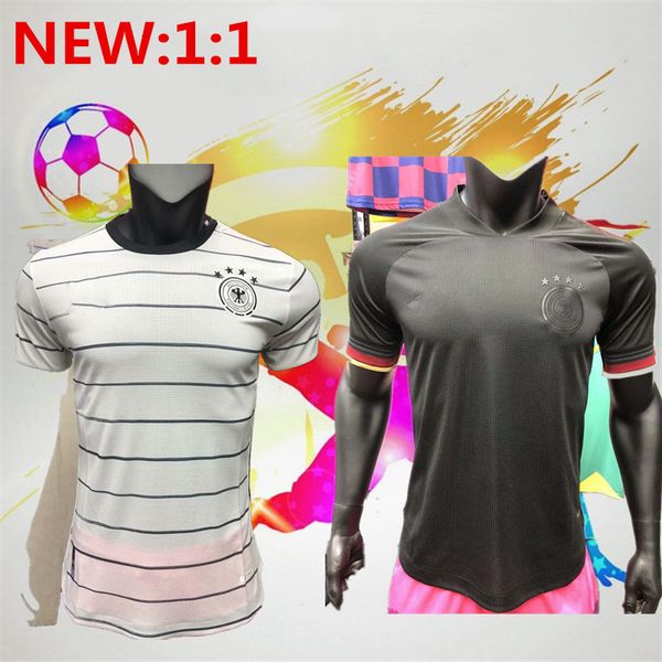

player version germany soccer jersey retro germany hummels kroos draxler reus muller gotze 20 21 football shirt uniforms men, Black;yellow