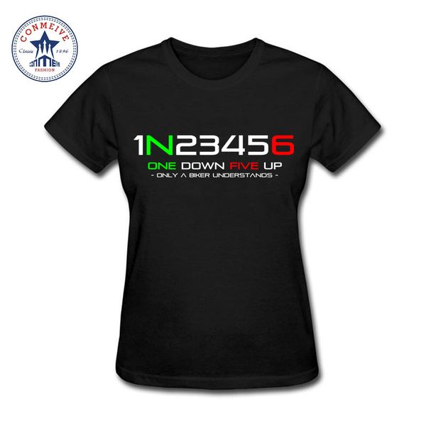 

fashion summer style 1n23456 motorcycle cotton funny t shirt women, White