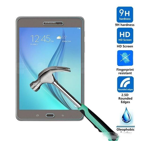 

50pcs explosion proof 9h 0.3mm screen protector tempered glass for samsung galaxy tab a t350 t550 tab e t560 tab 4 lite
