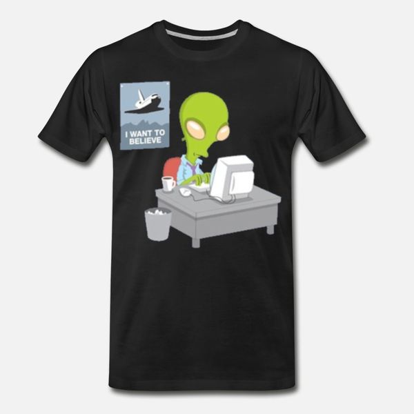 

i want to believe t shirt men character cotton o neck basic solid interesting new style spring autumn standard shirt