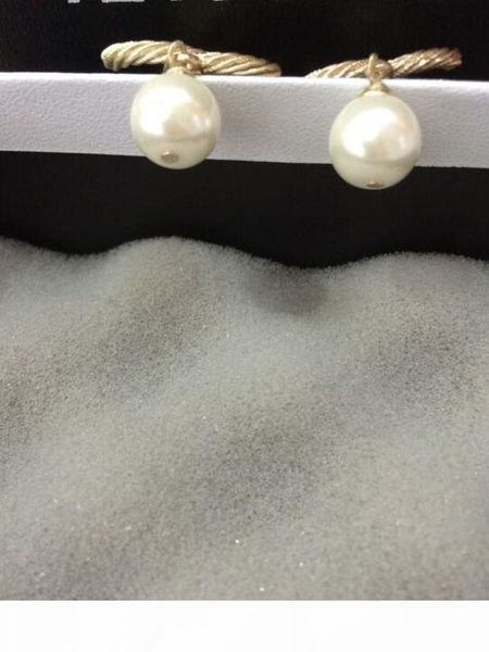 

newfashion earrings drop women pearl earrings accessories jewelry bead earrings with flannel bags for gift, Silver
