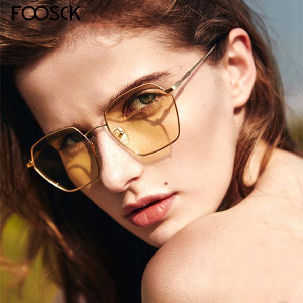 

foosck oversized classic women multi-color round sunglasses golden vintage men, White;black
